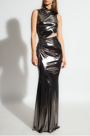 Blumarine Sleeveless dress with metallic finish