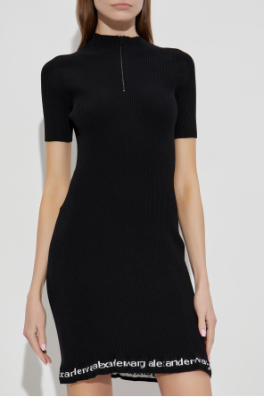 Alexander Wang Vestido acanalado de corte ajustado