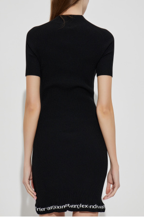 Alexander Wang Vestido acanalado de corte ajustado