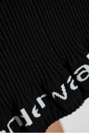 Alexander Wang Vestido acanalado de corte ajustado