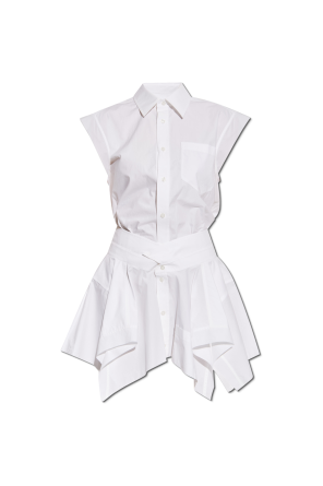 Dress with asymmetric hem