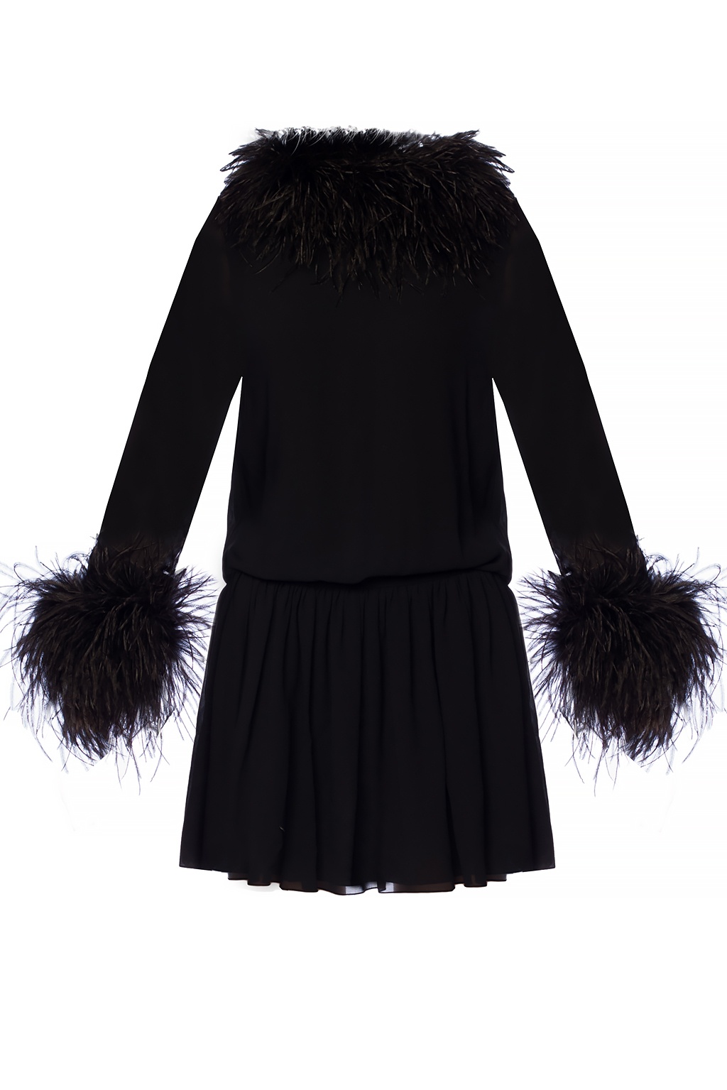 Saint Laurent Dress with ostrich feathers, Women's Clothing