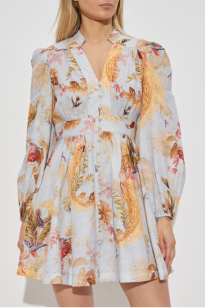 Zimmermann Linen dress with floral motif