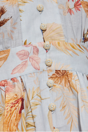 Zimmermann Linen dress with floral motif