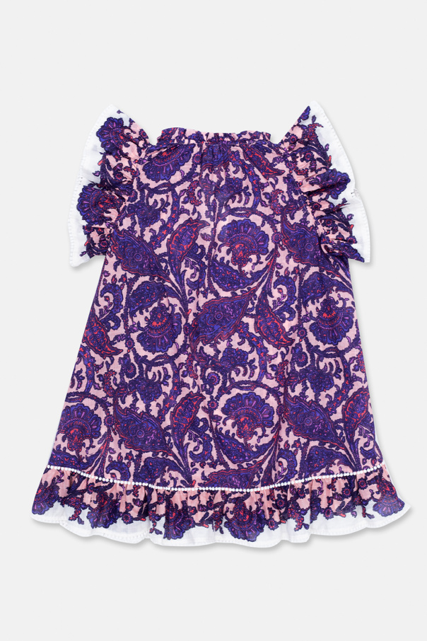 Zimmermann Kids Dress Maxi with paisley motif
