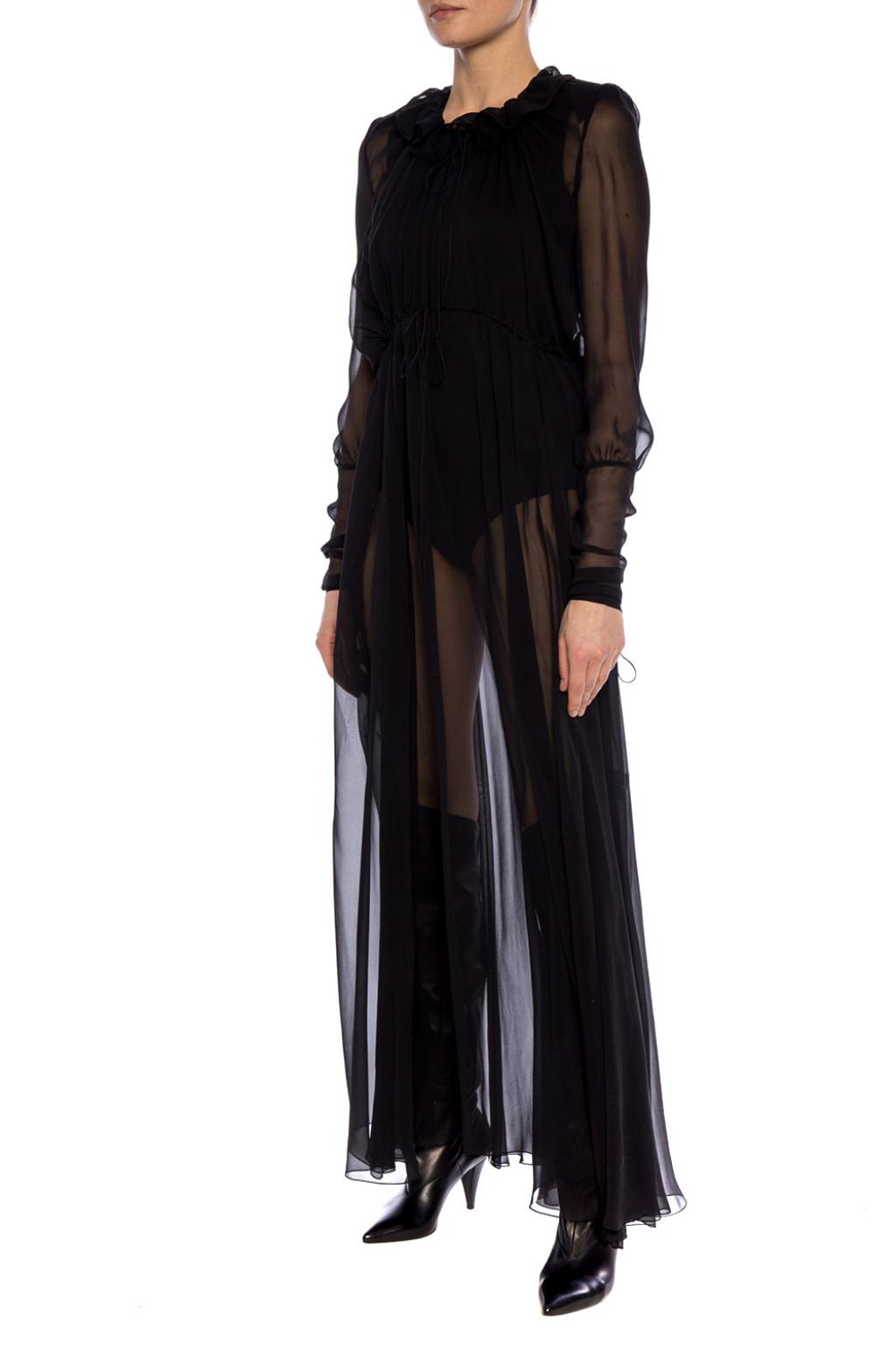 Saint Laurent See-through silk dress | Women's Clothing | Vitkac