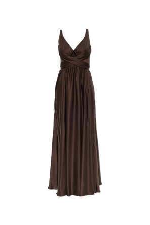 Silk dress with draping