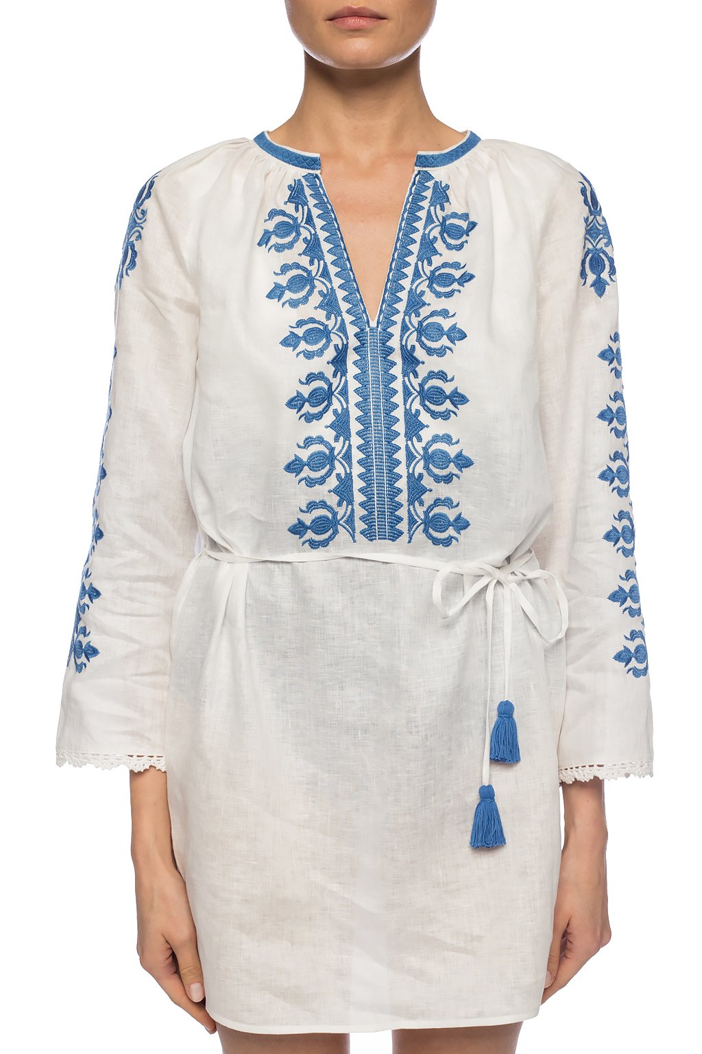 White Embroidered dress Tory Burch - Vitkac TW