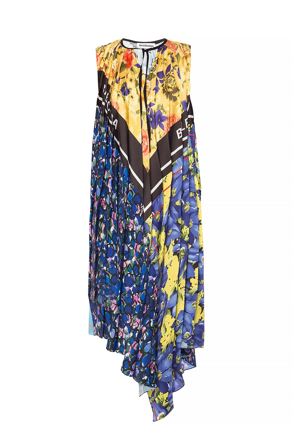 Balenciaga Floral-printed pleated dress, Women's Clothing