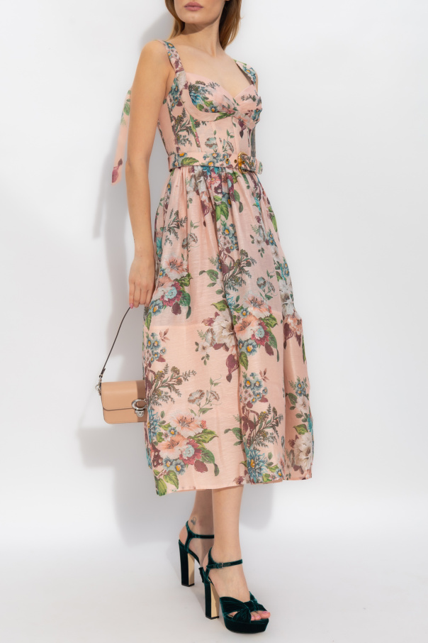 Zimmermann Sukienka na ramiączkach z motywem kwiatowym