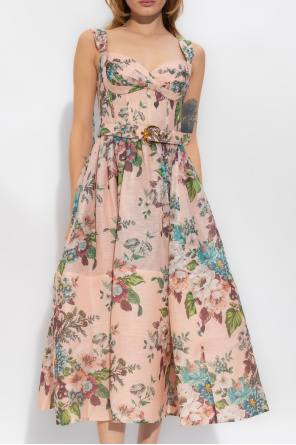 Zimmermann Sukienka na ramiączkach z motywem kwiatowym