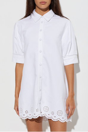 FRAME Dress with openwork trim