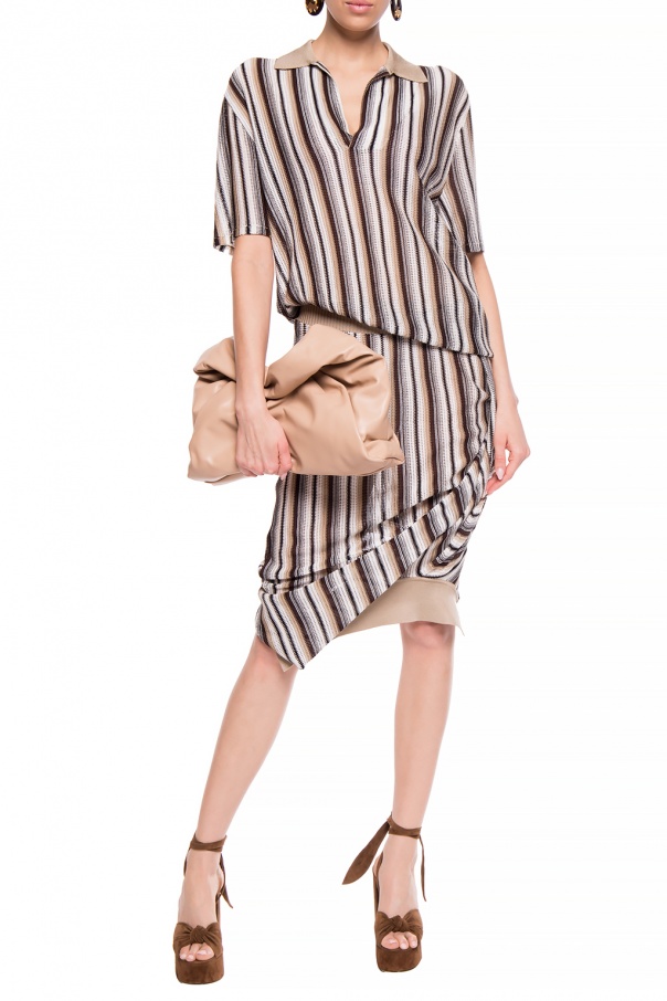 Bottega Veneta Asymmetrical short sleeve dress