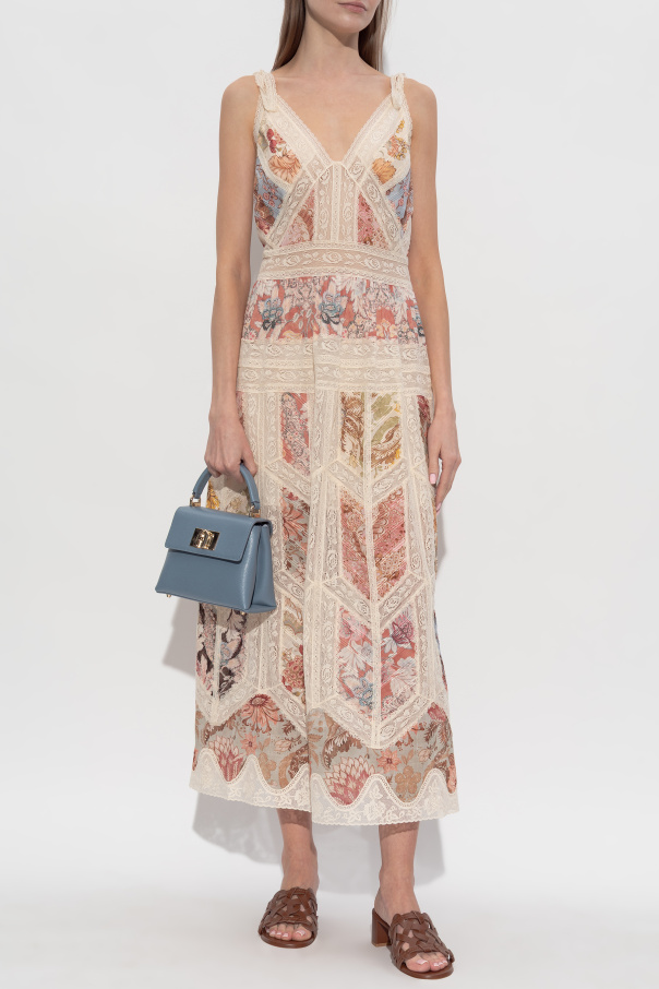 Zimmermann Kleid mit Spitzeneinsätzen