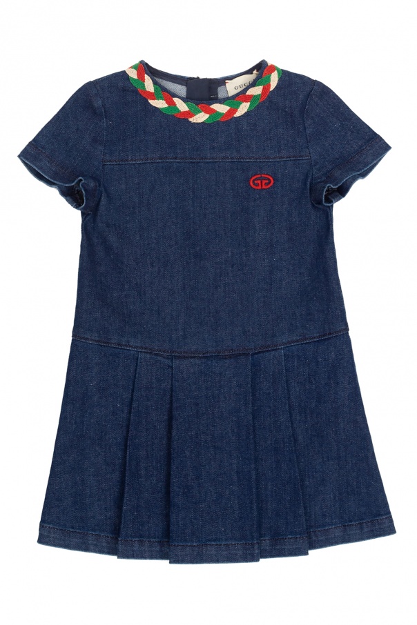 gucci filcowanej Kids sukienka ze wzorem w krate gucci filcowanej kids sukienka