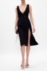 gucci jacquard Lace-trimmed dress