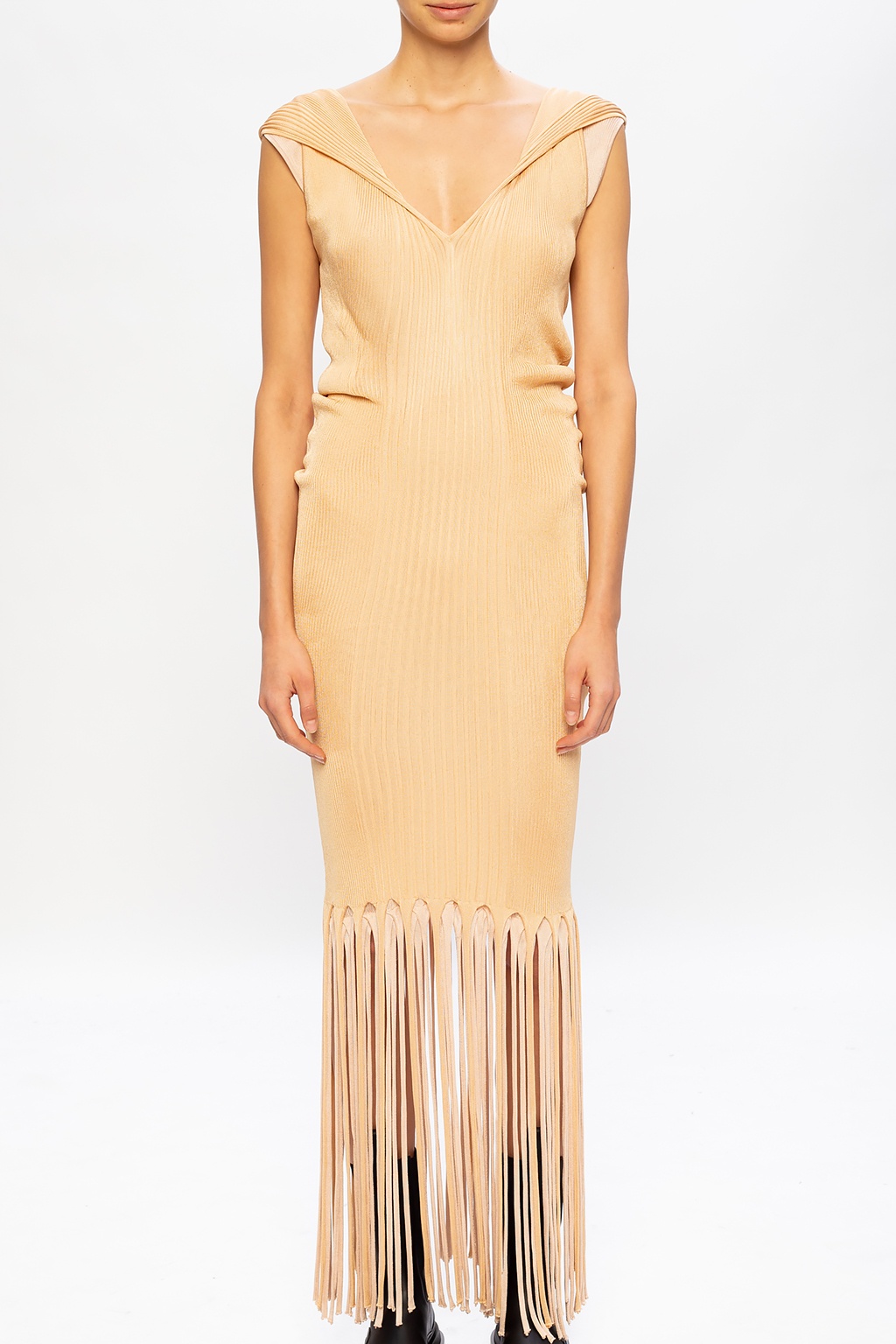 Bottega Veneta Fringed slip dress