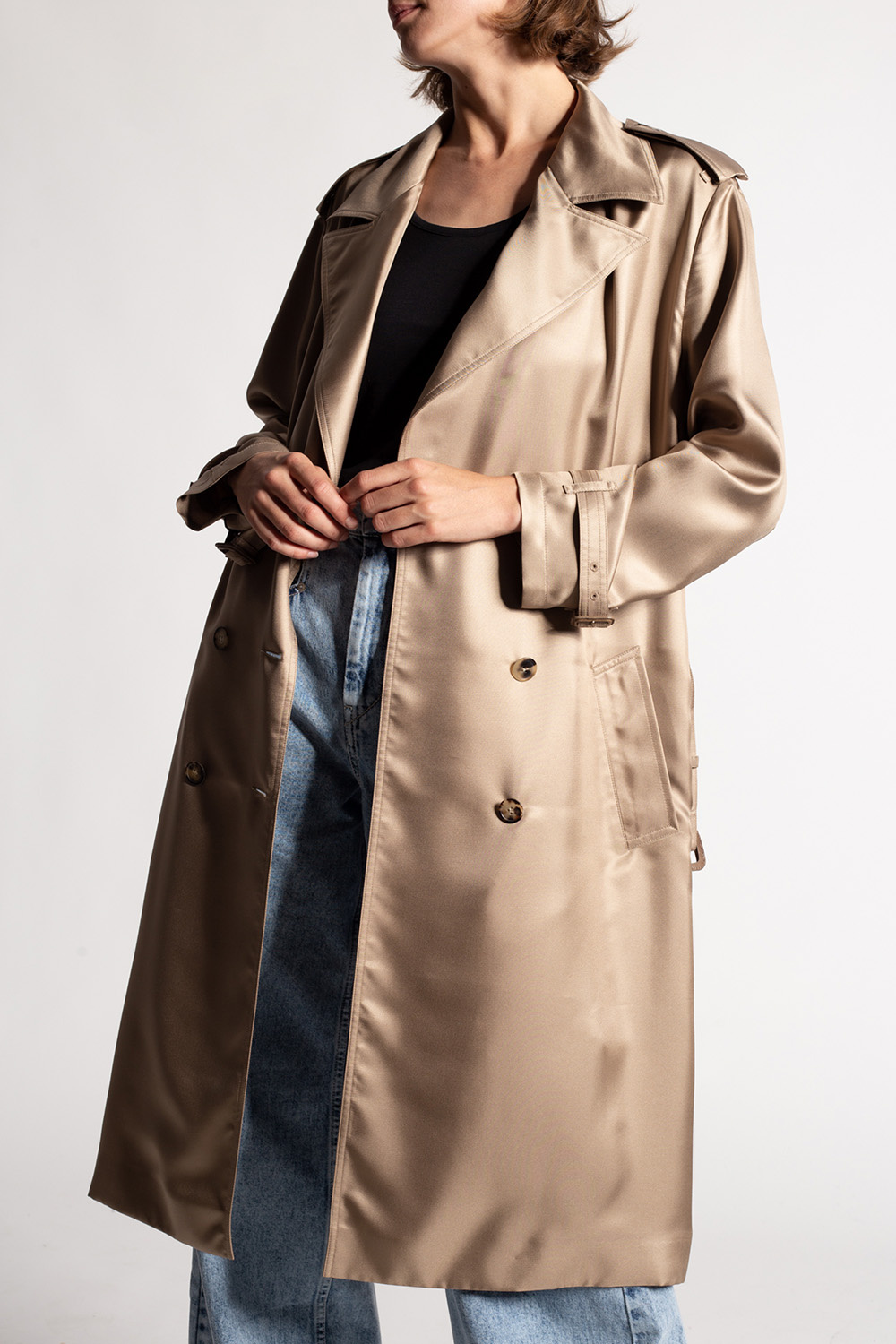 bomber jacket - Silk trench coat 