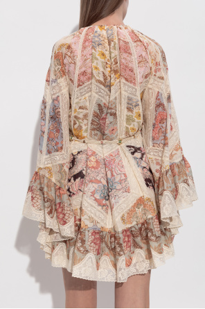 Zimmermann Vestido corto con aplicaciones de encaje