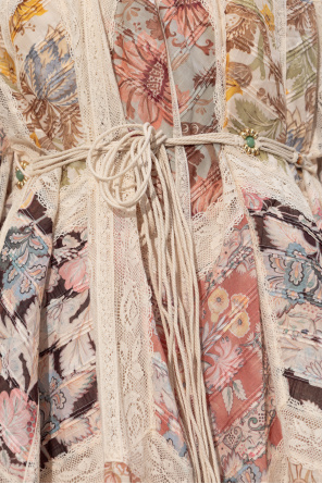 Zimmermann Vestido corto con aplicaciones de encaje