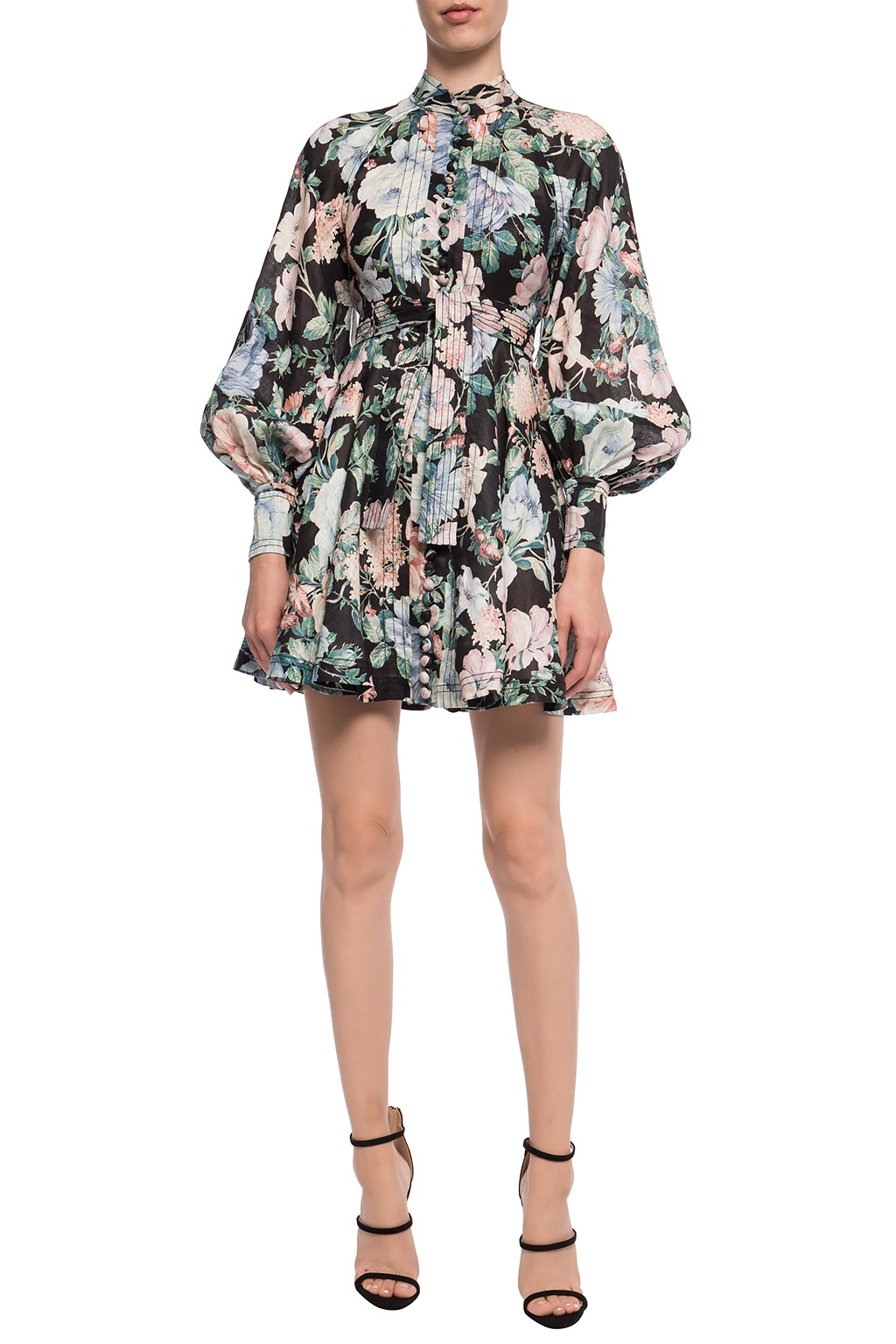 zimmermann black floral dress