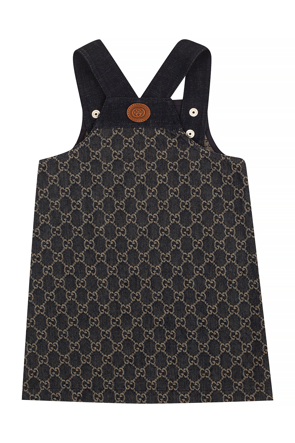 Gucci Kids Denim dress with monogram