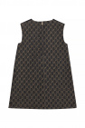 Gucci Kids NAVY BLUE Denim dress with monogram