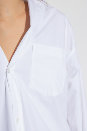 Balenciaga Shirt coating dress with logo