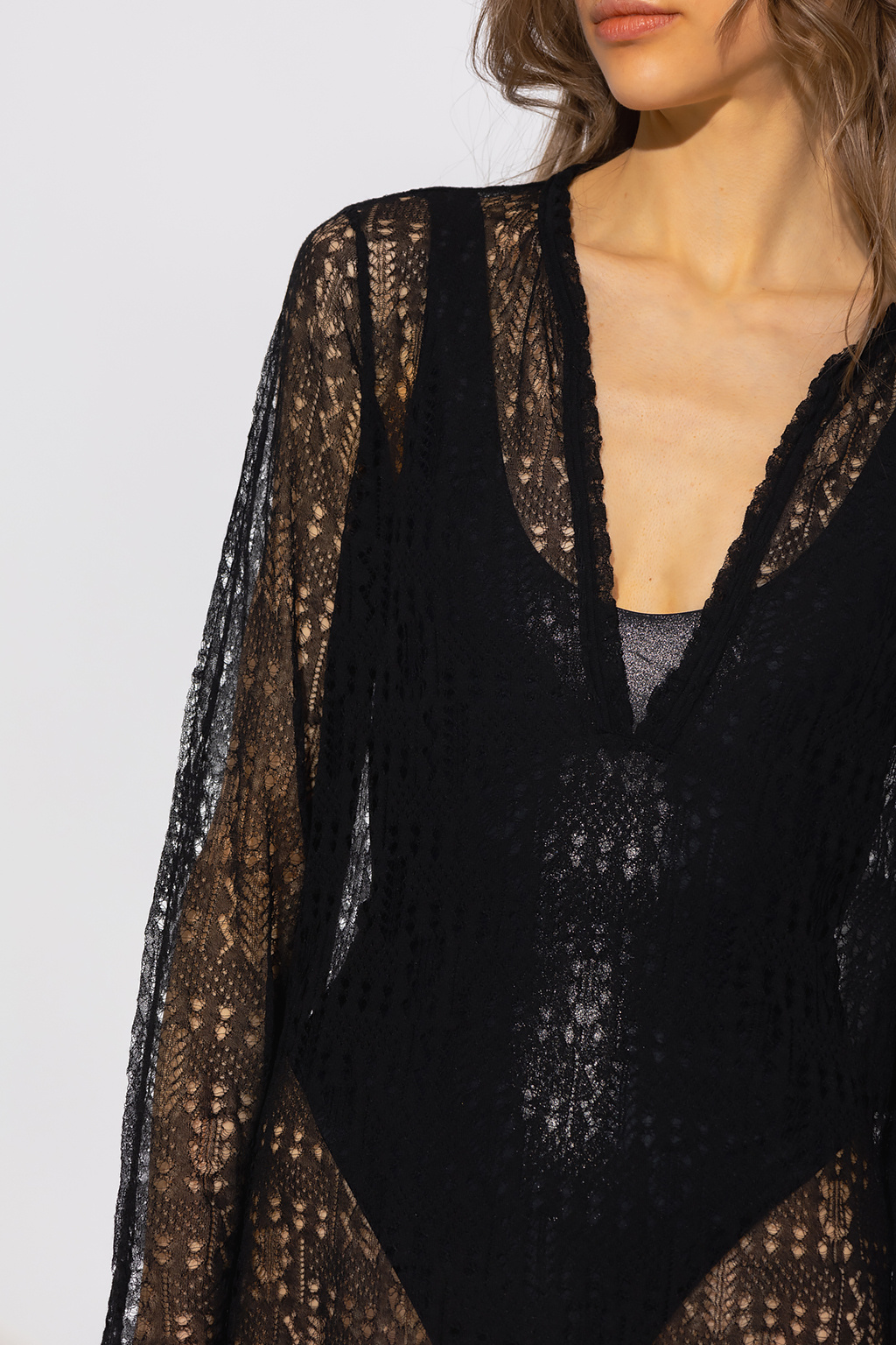 Saint Laurent Long lace top