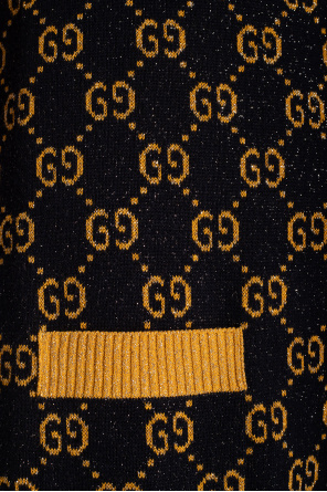 Gucci GUCCI Of The Grid Nylon Leather Belt Bag Orange 631341