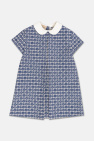 Gucci Kids NAVY BLUE Dress with monogram