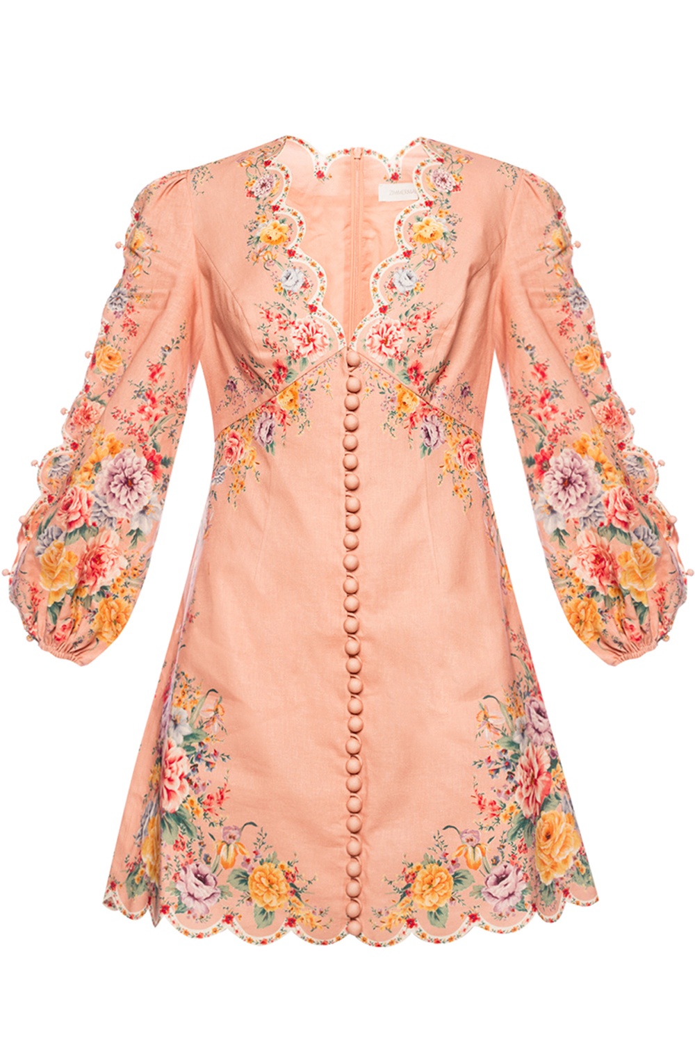 Patterned dress with long sleeves 