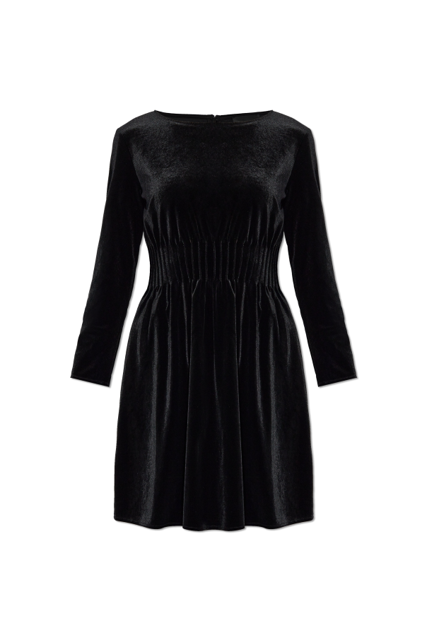 Emporio Armani Velvet dress with long sleeves