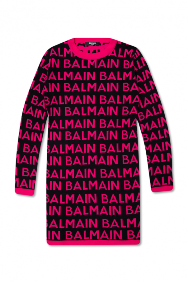 Balmain Kids Balmain logo-print organic-cotton T-shirt Bianco