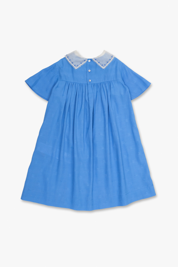 Gucci canvas Kids Dress with collar