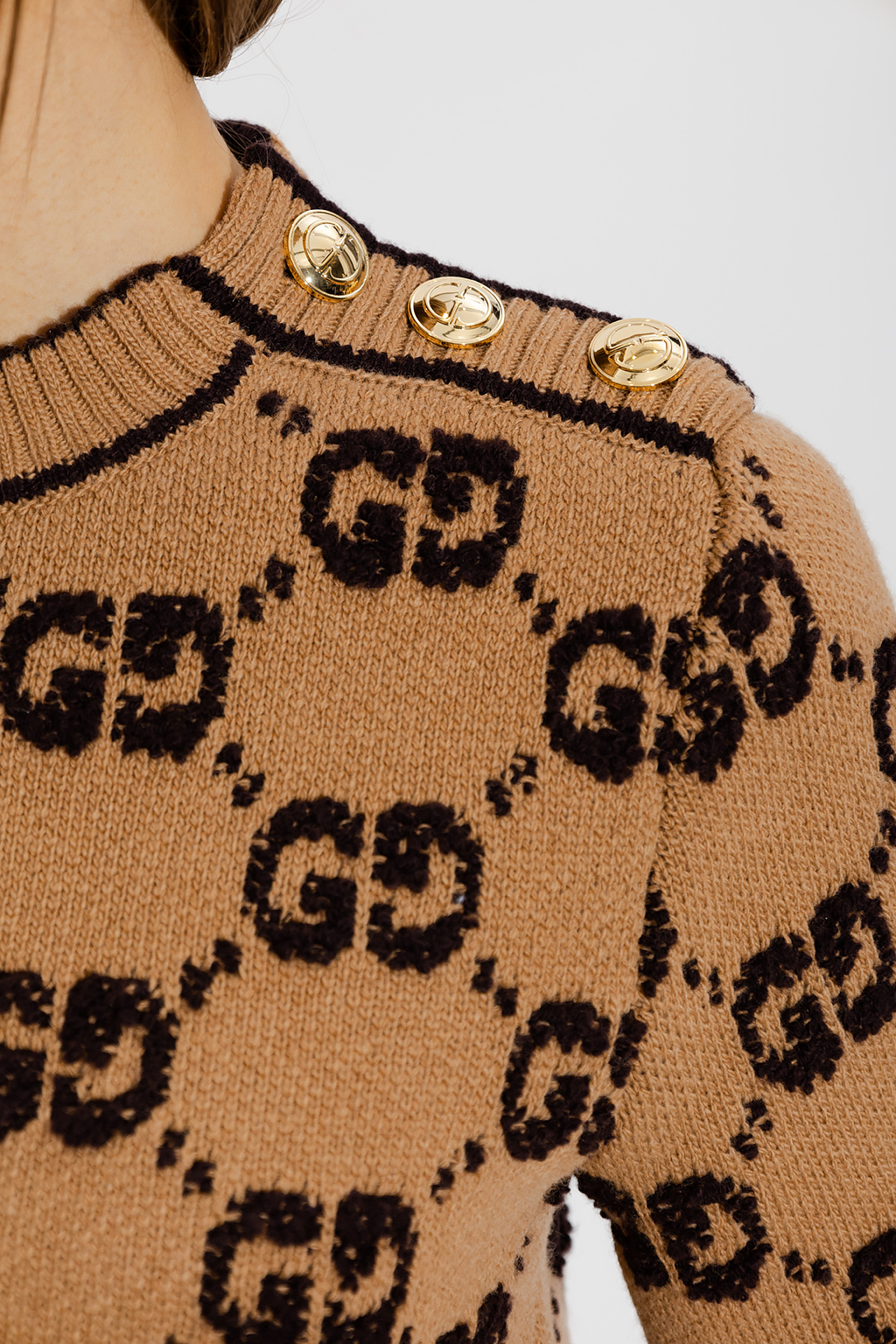 Blue Sweater with 'GG' monogram Gucci - Vitkac TW