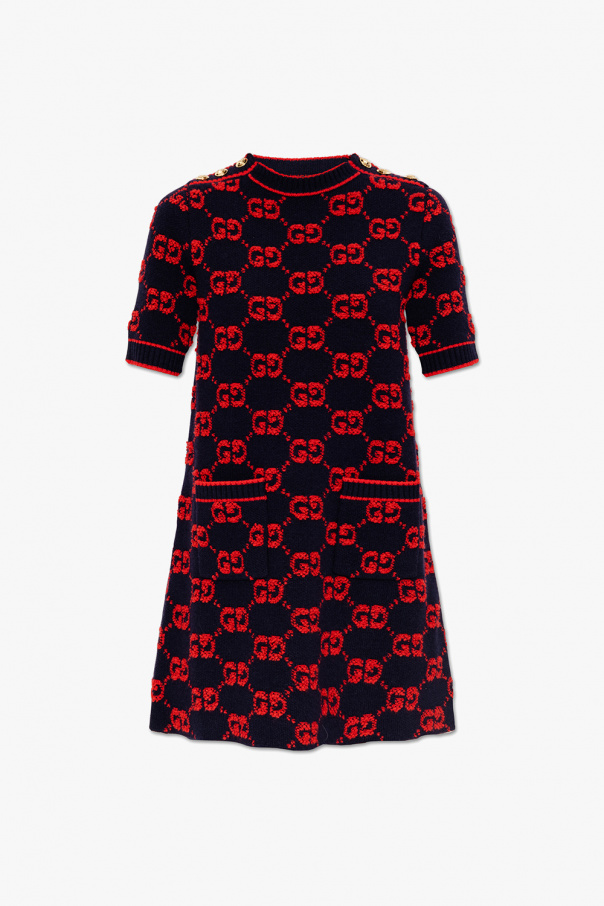 Gucci Monogrammed wool dress