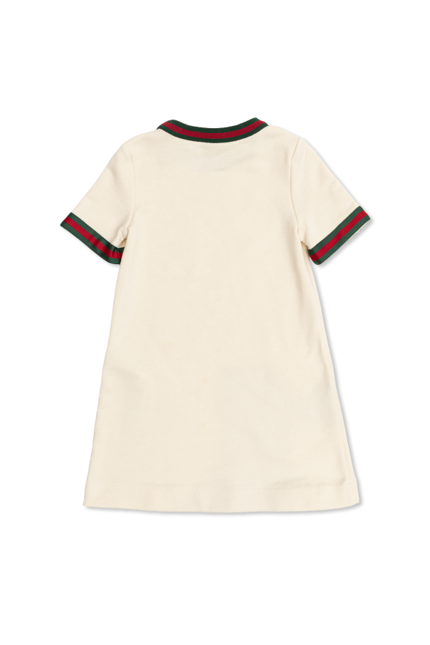 Gucci Kids Vestido de algodón con bolsillo