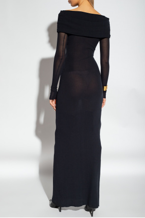 Balenciaga Ribbed maxi mid-rise dress