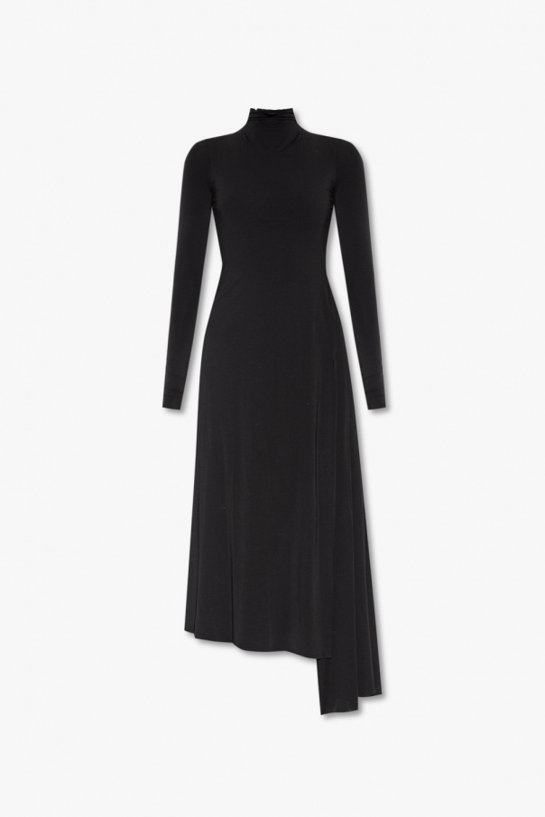 Balenciaga Helmut Lang velvet front shift dress