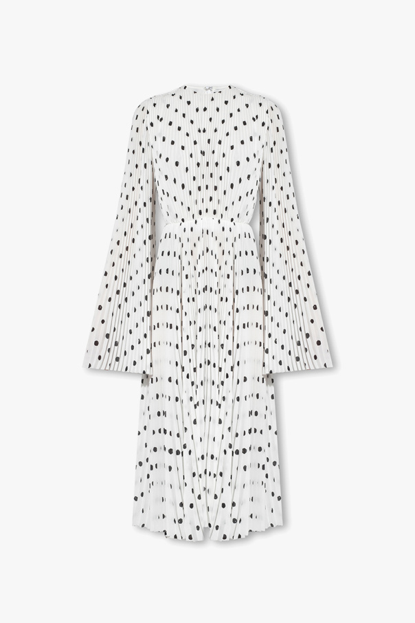 Balenciaga Pleated dress with polka dot pattern