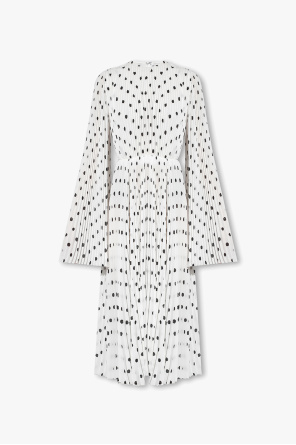 Pleated dress with polka dot pattern od Balenciaga