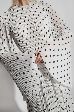 Balenciaga Pleated dress with polka dot pattern