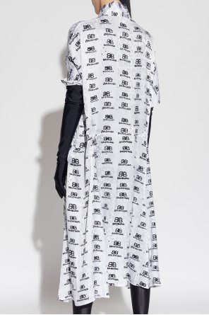 Balenciaga Jedwabna sukienka z monogramem