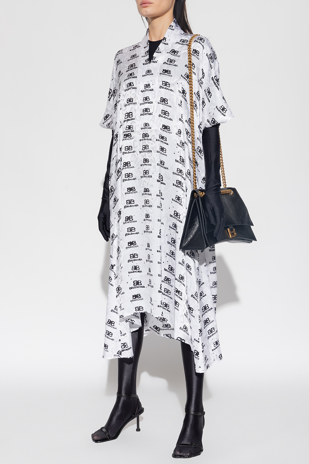 Balenciaga Silk dress with monogram