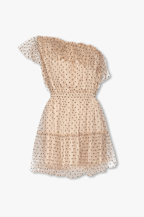 Gucci square-frame Tulle one-shoulder dress