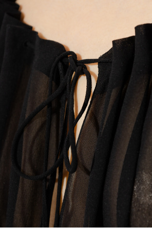 Saint Laurent Saint Laurent black Minaudiere leather tassel bag