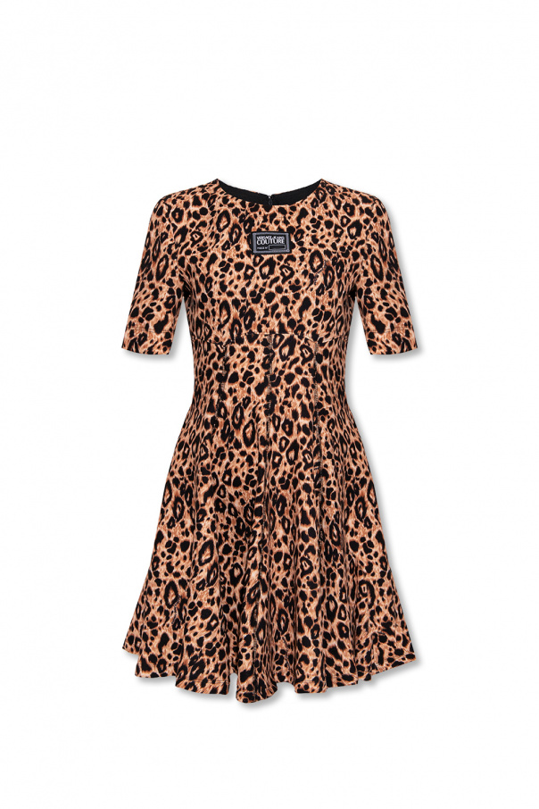 Alexander McQueen cotton bermuda shorts Schwarz Dress with animal-motif