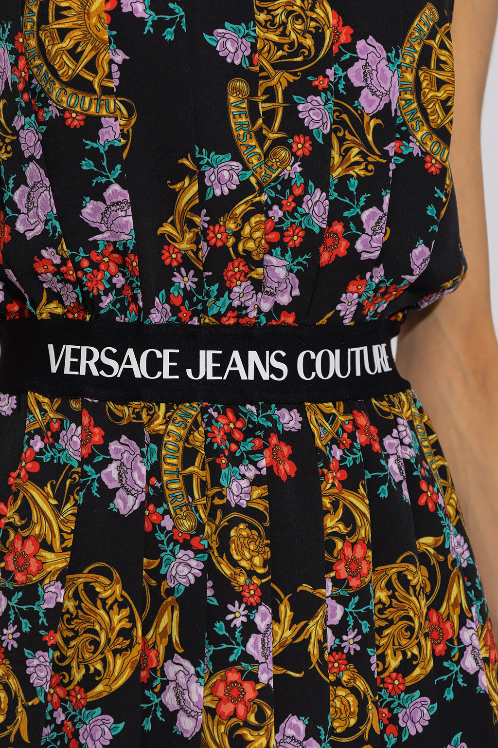 Versace Jeans Couture printed cropped jeans