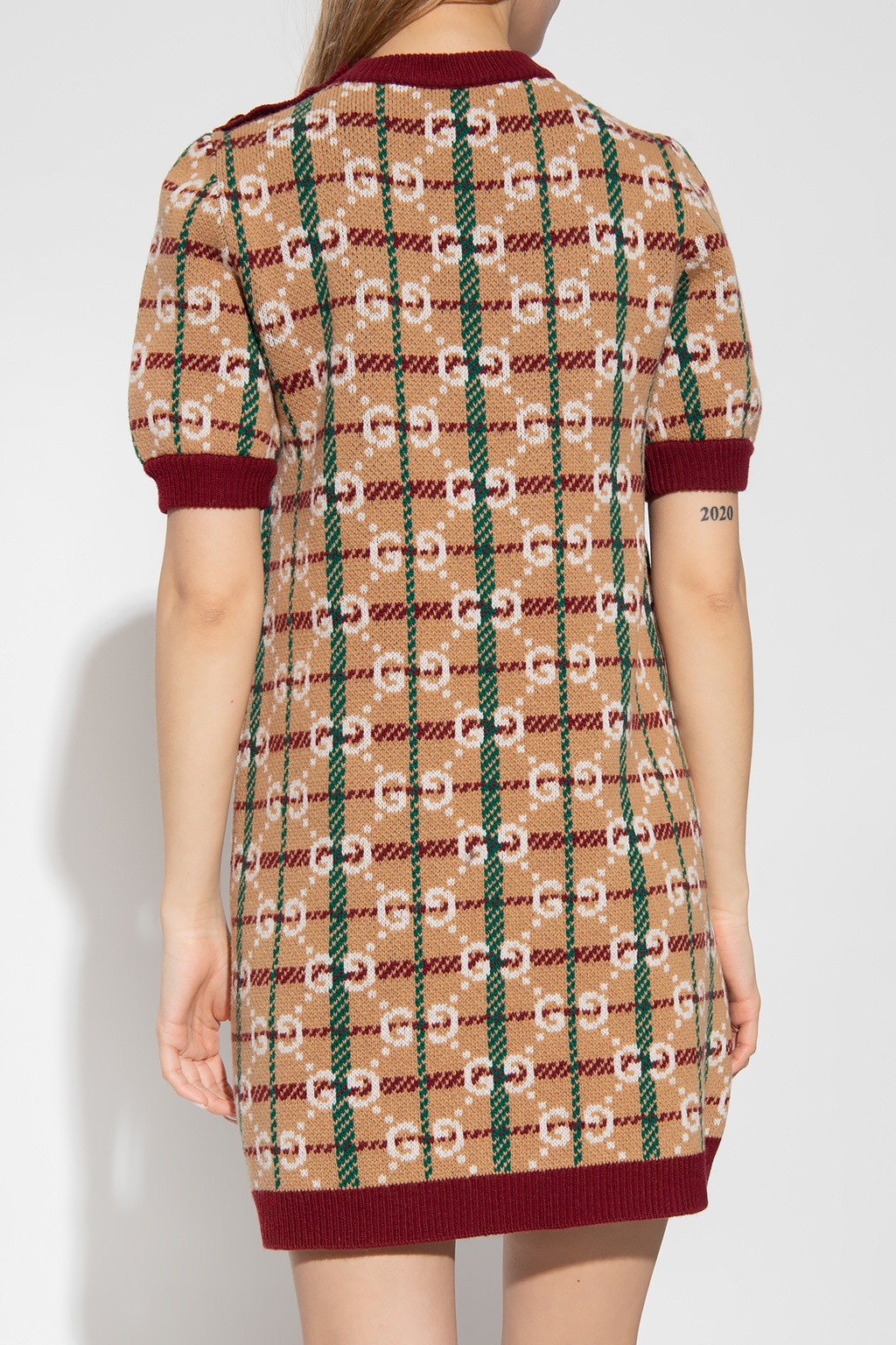 Gucci Checked wool dress